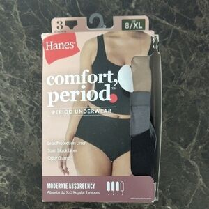 Hanes Black & Beige Briefs - 8/XL
